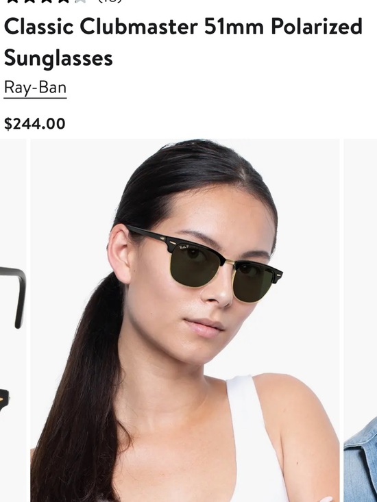 Ray-Ban Clubmaster Sunglasses. Brand new. Retail $245 plus tax